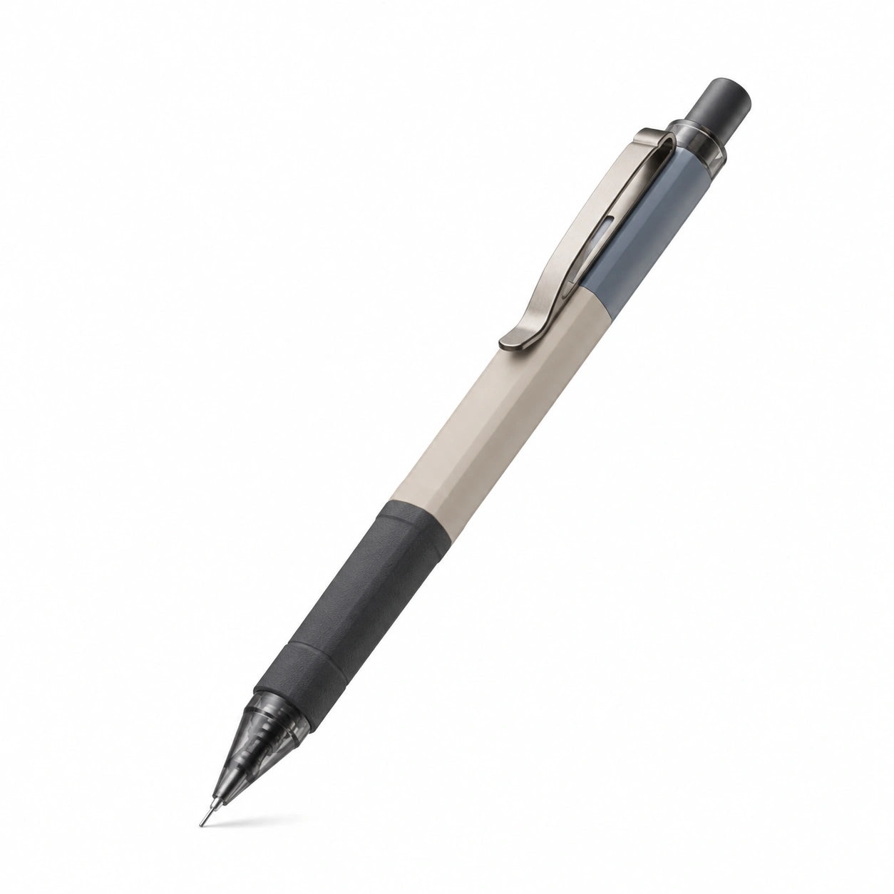 Mechanischer Bleistift mit Metallclip 0.5mm Schwarz/Beige