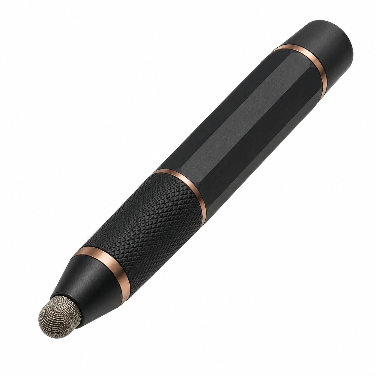 Stylus Stift Kugelspitze Schwarz mit Bronzeakzenten