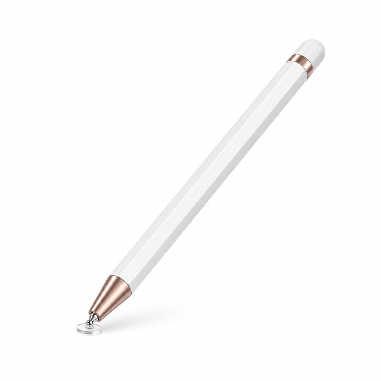 Kapazitiver Touchscreen-Stift mit Präzisionsscheibe in Weiß