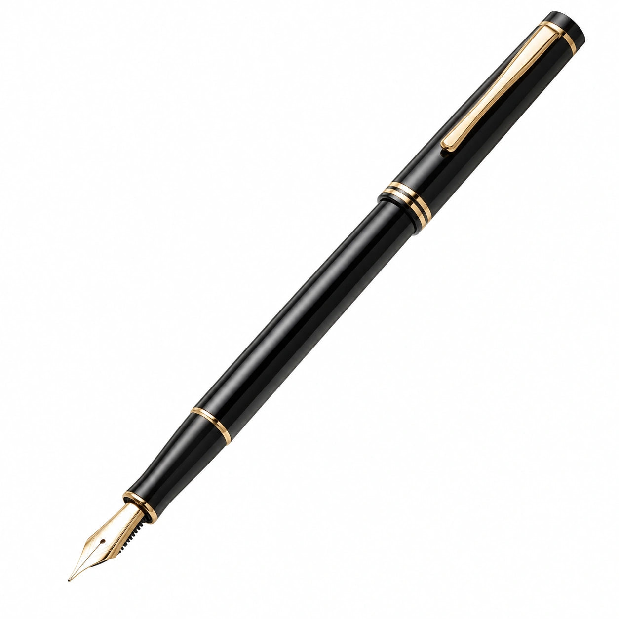 Eleganter Füllfederhalter Schwarz mit Goldakzenten