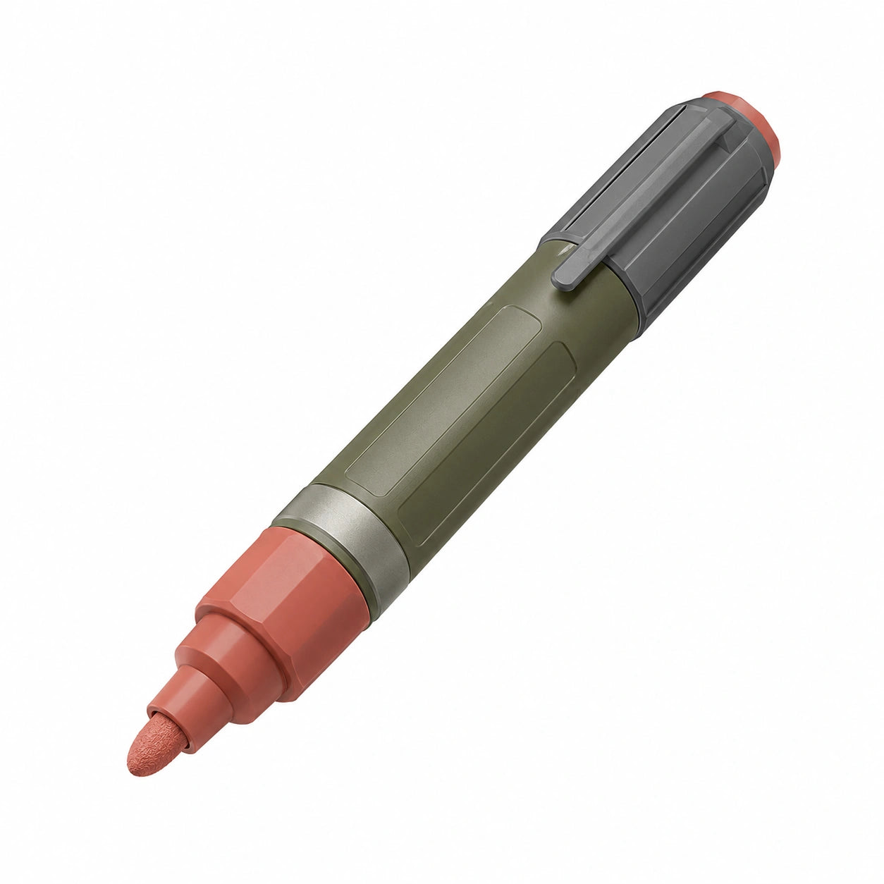 Olive-Roter Marker mit dicker Spitze