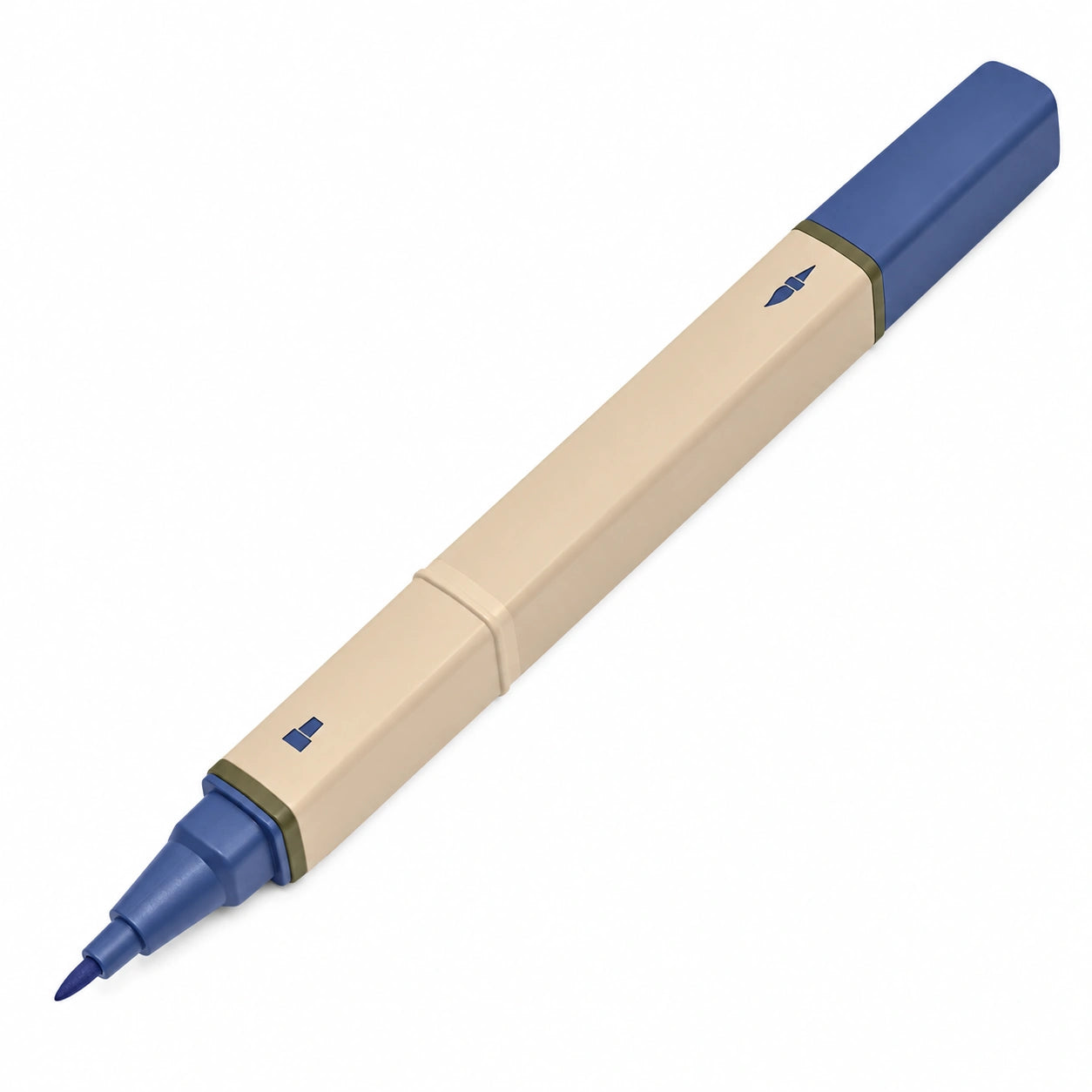 Einseitiger Markierungsstift Beige und Blau
