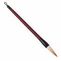 Traditioneller Kalligrafie-Pinsel mit Holzgriff, Weinrot/Beige