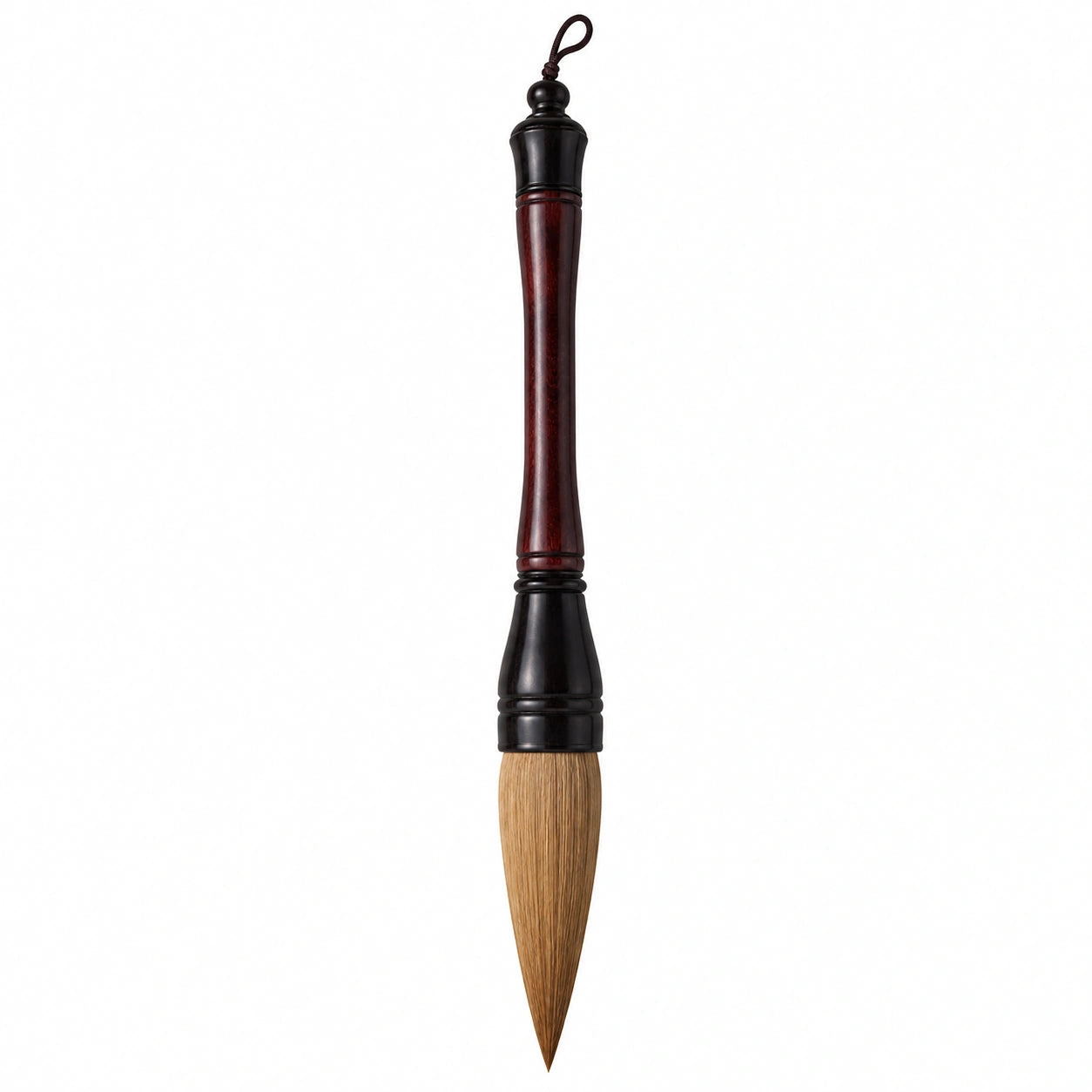 Traditioneller Chinesischer Kalligrafie-Pinsel mit Holzgriff, Schwarz/Braun
