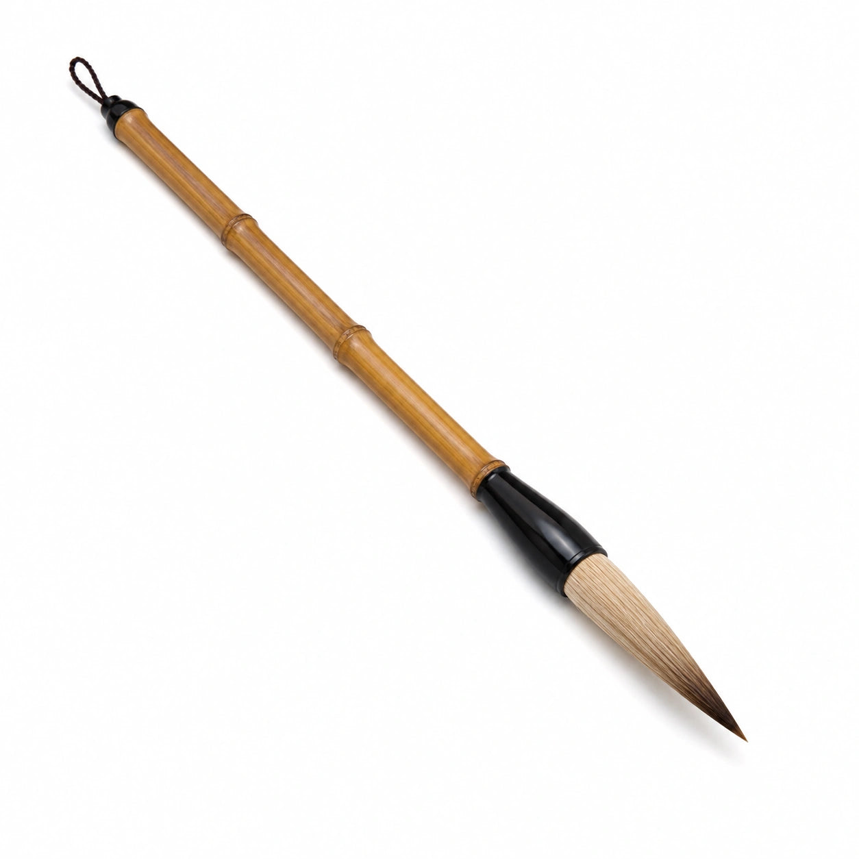 Kalligraphie-Pinsel Bambus Lang - Naturhaar, Holz/Schwarz