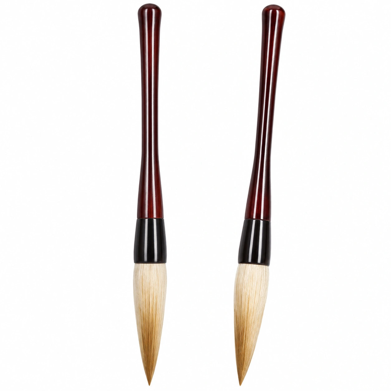 Traditionelles Kalligraphie-Pinselset mit Holzgriff, 2er Set