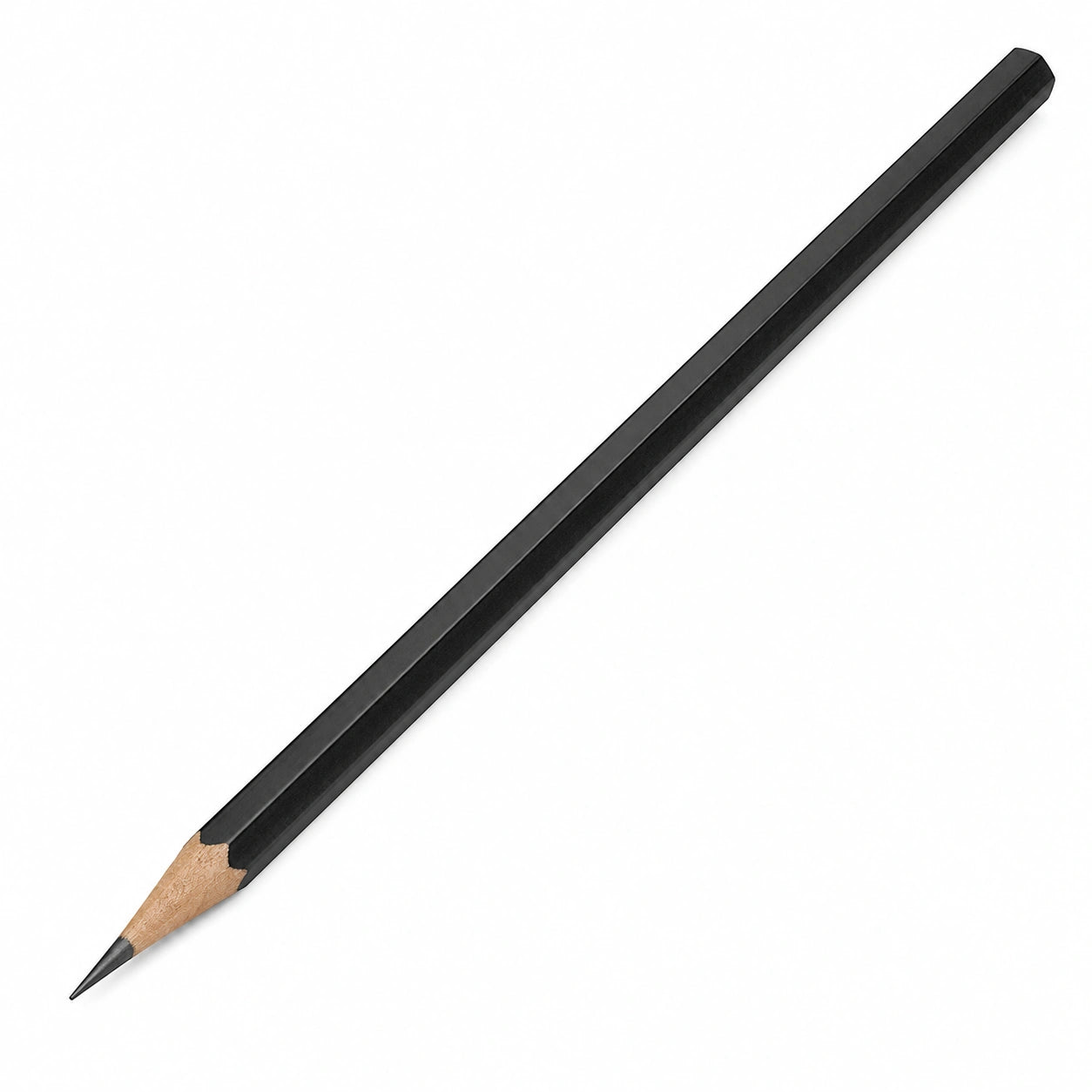 Sechskantiger Bleistift Schwarz