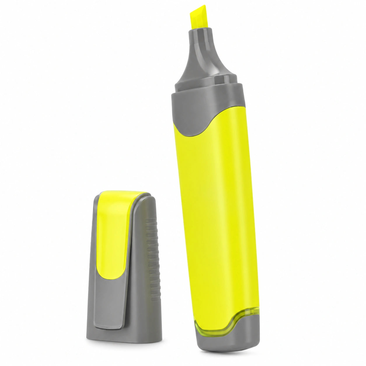 Gelber Textmarker mit Keilspitze