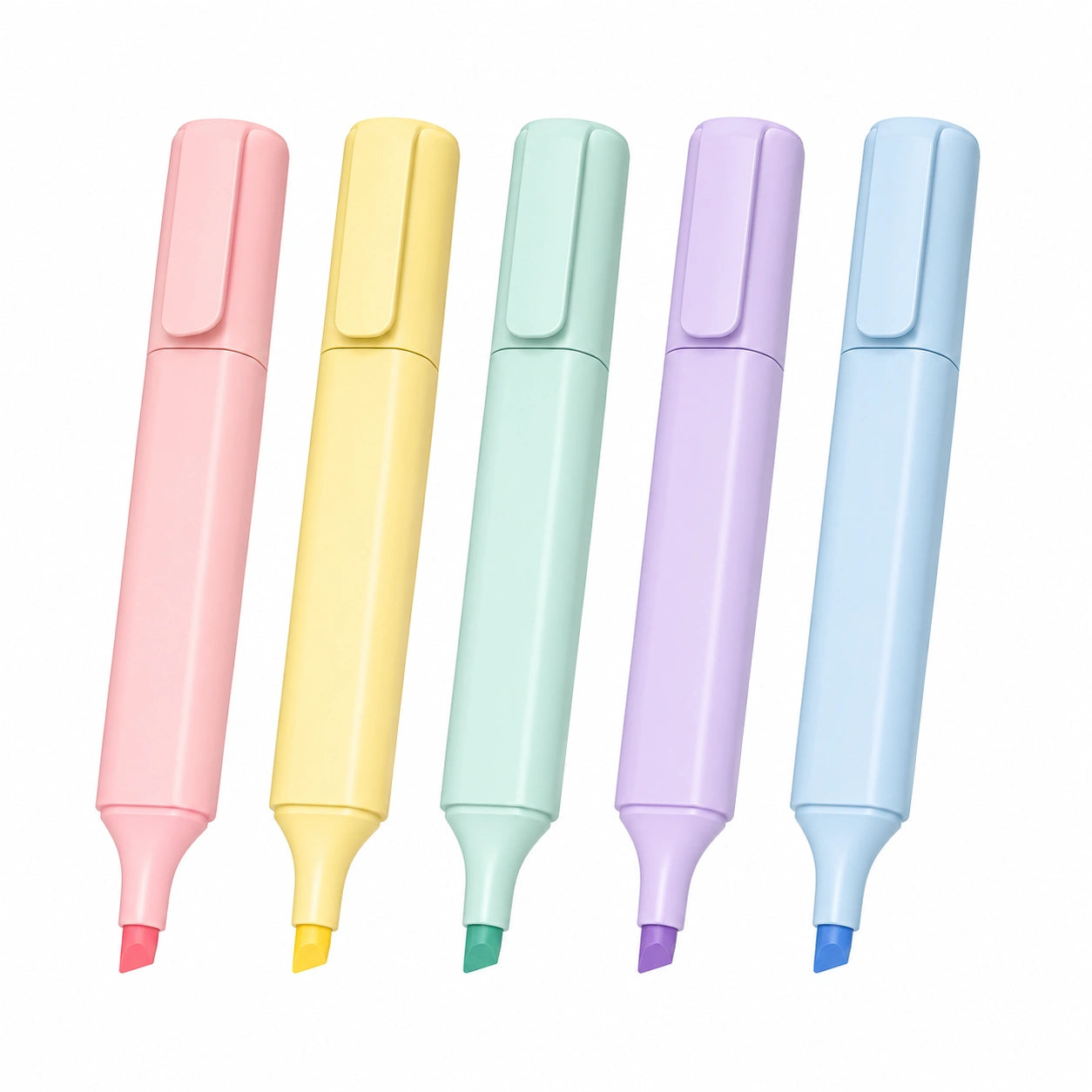 Pastell-Textmarker-Set 5 Farben Keilspitze