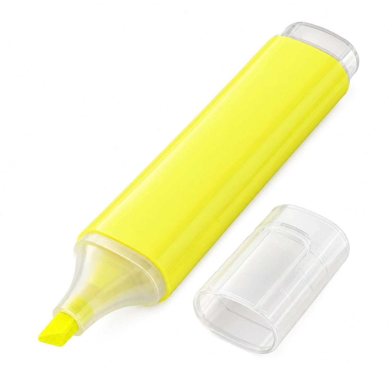 Gelber Textmarker mit breiter Spitze