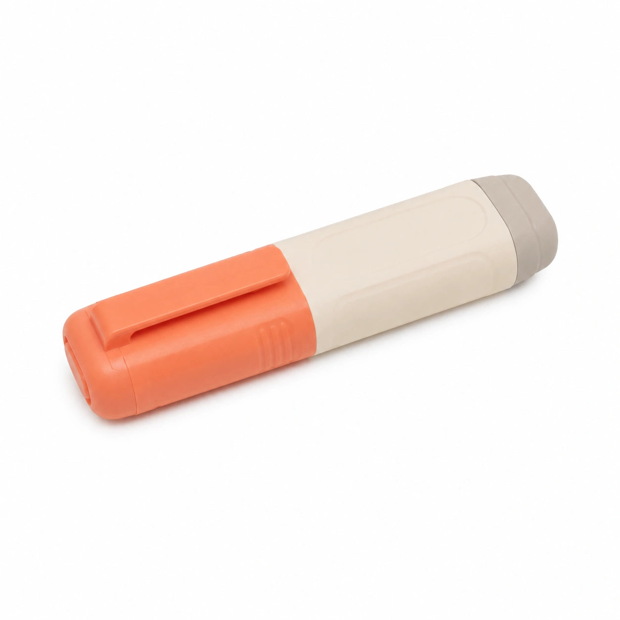 Drehbarer Textmarker Beige/Orange mit Barrenspitze