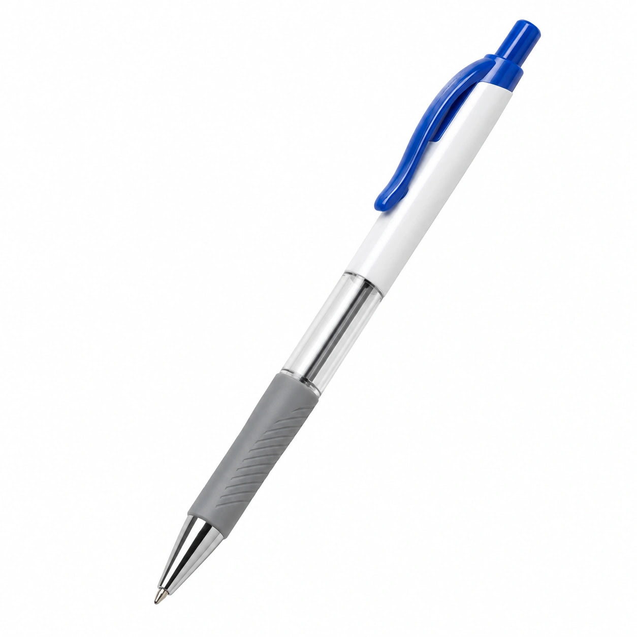 Blauer Druckkugelschreiber 0.7mm mit ergonomischem Griff