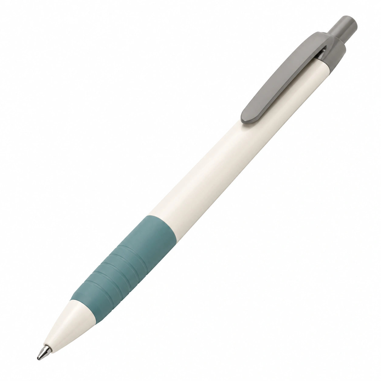 Kugelschreiber mit Druckmechanik Blau Weiß